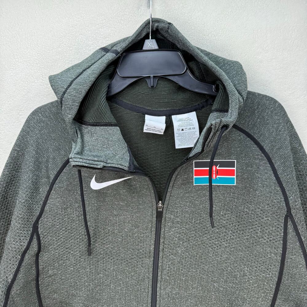NIKE X KENYA MEN'S LARGE PRO ELITE WOVEN JACKET HOODIE CT4104-001 - Picture 2 of 7